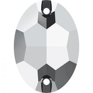 Pierre &agrave; coudre ovale 3210 - 16 mm - Crystal Light Chrome