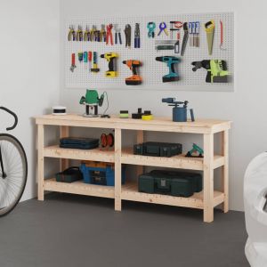 VidaXL Banc de travail 181x50x80 cm Bois de pin massif