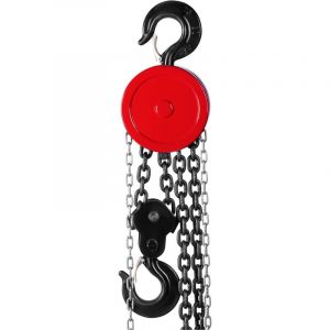 Palan manuel m&eacute;canique &agrave; chaine poulie 2 tonnes (capacit&eacute; de charge : 5 000 kg, hauteur de levage : 3 m, mat&eacute;riau : acier au carbone, chrom&eacute;,