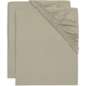 Jollein Lot de 2 draps housse jersey VERT