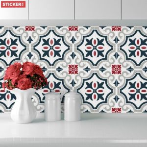 Stickerdecofr - Crédence Adhésive Carrelage Ancien 200 x 50 cm