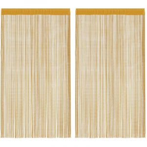 VidaXL Rideaux &agrave; fils 2 pcs or 140x250 cm