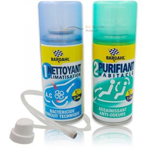 Bardahl Kit nettoyant climatisation et Purifiant habitacle