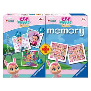 Ravensburger 3 Puzzles Cry Babies & jeu de mémoire - 25-36-49 pièces