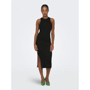 Only Robe mi-longue de - Onlbelfast S/L midi dress JRS NOOS - XS à XL - pour Femme - noir