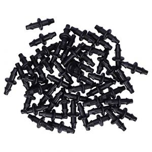 Deror 100 pieces 47 connecteur de Tuyau 2 Voies connecteur d'irrigation Goutte a Goutte raccord Accessoires d'irrigation de Jardin