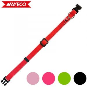 Nayeco Mac Collier en Cuir avec Hochets pour Chats 20-33 cm x 10 mm