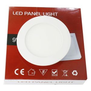 JANDEI - Downlight LED à Panneau Rond Extra-plat. Éclairage 6W, 6000K, Blanc Froid. Parfait pour le Salon, la Chambre, le Couloir, le Bureau.