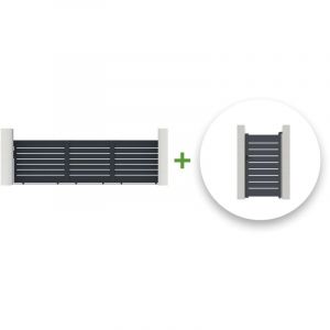 Casanoov - Pack portail coulissant 5m vogel H.140 + Portillon 1m