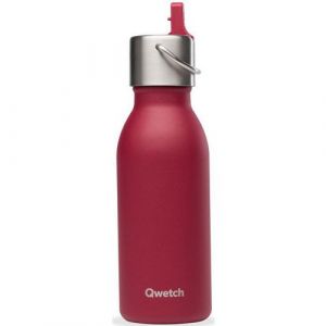 Qwetch Bouteille isotherme inox grenat
