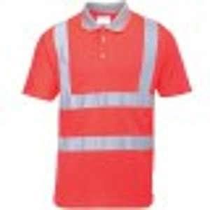 Portwest Polo Haute Visibilité manches courtes Rouge XXL