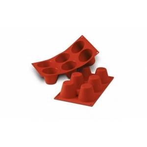 Silikomart SF052 Moule Forme Muffin 6 Cavités Silicone Terre Cuite - 20.052.00.0060