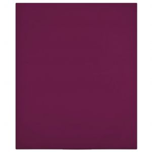 Image de VidaXL Drap-housse Jersey Bordeaux 100x200 cm Coton