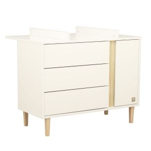 Sauthon Commode 3 tiroirs 1 porte Paloma BLANC