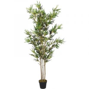 VidaXL Bambou artificiel 1380 feuilles 200 cm vert