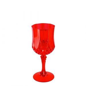 Image de Verre à pied réutilisable vintage 22cl rouge - générique 94460