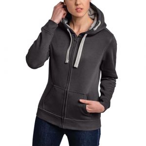 HRM Veste &agrave; Capuche pour Femme - Veste &agrave; Capuche de qualit&eacute; sup&eacute;rieure pour Femme avec Doublure int&eacute;rieure contrast&eacute;e - Sweat &agrave; Capuche Basique avec Fermeture &eacute;clair - Sweat &agrave; Capuche zipp&eacute; - Haut