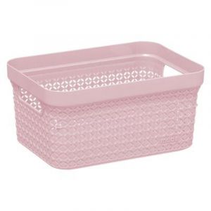 Panier de Rangement "Scandi" 17L Rose Prix