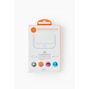 Image de The Mobility Lab Adaptateur Lightning et Jack Splitter Musique et Recharge simultan&eacute;es
