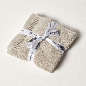Carré Éponge 30 X 30 Cm En Coton Égyptien Premium 700 G/M², Lot De 2, Taupe