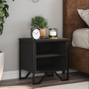 VidaXL Table de chevet Noir 40 x 30 x 40 cm Aggloméré, armoire, armoire latérale, support de téléphone, table de chevet, mobilier de chambre à coucher