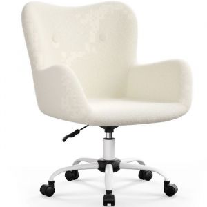 Fauteuil De Bureau Inclinable, Chaise De Bureau Avec Accoudoir Pliable, Réglable En Hauteur De 10cm, Soutien Lombaire Réglable 150kg-Rose