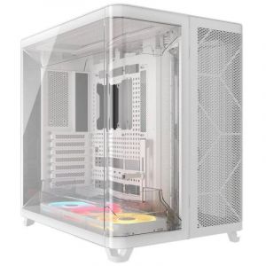 Corsair Boîtier AIR 5400 LX-R LINK Blanc Verre Trempé Triple Chambre RGB