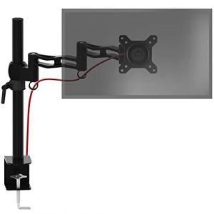 Image de Duronic DM351X3 Support écran PC pour bureau à pince - Potence et bras en aluminium - Hauteur ajustable - Rotatif / Inclinable / Pivotable - Compatibilité universelle avec moniteur d'ordinateur LCD / LED VESA 75 / 100 - 2 Extensions