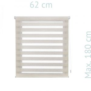 Purline Store enrouleur 62X180 BRUT EASY FIX Nuit et jour, assemblage facile &agrave; l'aide de clips de cadre de fen&ecirc;tre ou d'adh&eacute;sif