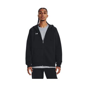 Image de Under Armour Rival Sweat À Capuche Zippé en Polaire Shirt Homme, Noir/Blanc, L