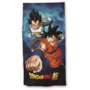 Aymax DRAGON BALL SUPER - Goku & Vegeta - Serviette de Plage 100% Cot