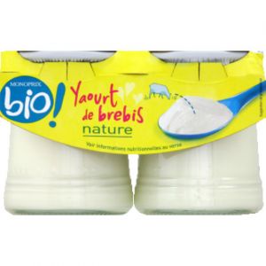 Monoprix Bio Yaourts de brebis natures, certifi&eacute; AB - Les 2 pots de 125g
