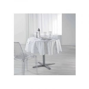 Linge Nappe De Noël Rectangle ou Ronde Anti-Tâches - Argent Constellation
