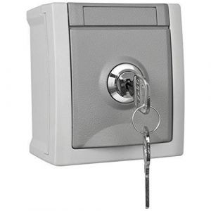 HHG - ap-fr prise verrouillable 1, compartiment fermeture 4 IP54 gris/gris fonc&eacute; 90591044-DE