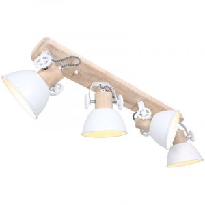 Steinhauer Plafonnier bois vintage blanc salon salle à manger éclairage spot lampe réglable 2729W