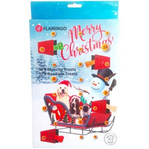 Flamingo Calendrier de l'avent pour chien 4 x 6 friandises Pet Products