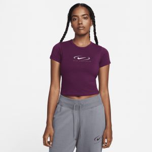 Nike T-shirt court à motif Sportswear pour femme - Rouge - Taille S (FR 38-40) - Female