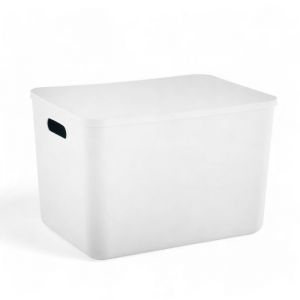 Panier de rangement avec couvercle plastique 26x18cm