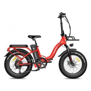 Image de Vélo électrique FAFREES F20 Max Cadre Pliable 48V 18Ah Batterie 25Km/h Vitesse Max Rouge