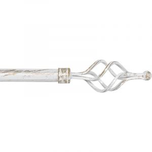 Tringle à Rideau en Fer Vente aux Enchères de Rideaux Anneaux Extensibles 120 210 cm Vortex - Shabby Chic