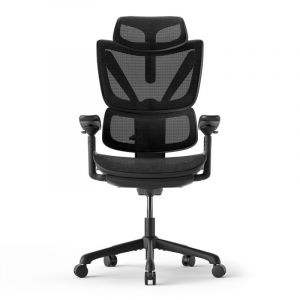 Chaise ergonomique ACGAM CG-5245M, noire, capteur de poids, support lombaire 3D/2D, 136 kg