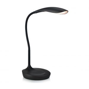 Image de Mark Slojd Lampe de bureau LED en plastique avec port USB hauteur 45cm Swan Noir