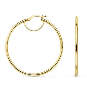 Boucles oreilles L'atelier D'azur Boucles d'Oreilles Cr&eacute;oles Renforc&eacute;es - Or Jaune - Couleur Unique - Taille Dor&eacute;