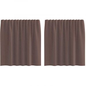 VidaXL Rideaux en voile avec passants 2 pcs marron