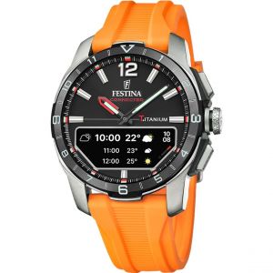 Festina Montre Homme Connected - F23000-D Bracelet R&eacute;sine Orange