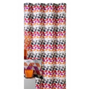 Homemaison Rideau d'ameublement motifs triangles 140 x 260 cm