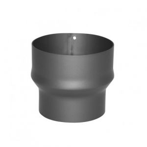 Kamino-Flam Raccord de Réduction en Acier Laqué Senotherm Résistant à la Chaleur, Tuyau de Poêle env. 2 mm, Ø env. 120 mm/150 mm, Tuyau de Raccordement, Tube de Réduction, Testé par le Standard EN 1856-2, Gris