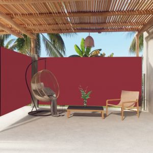 VidaXL Auvent lat&eacute;ral r&eacute;tractable Rouge 180x600 cm