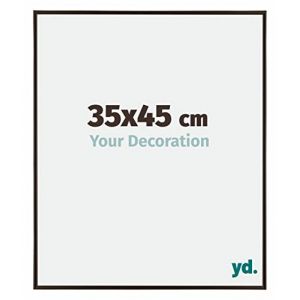 Yd. - Your Decoration - 35x45 cm - Cadre Photo en Plastique Avec Verre acrylique - Anti-Reflet - Excellente Qualité - Anthracite - Cadre Decoration