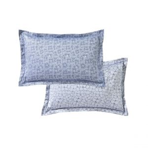 Blanc des vosges Taie d'oreiller satin jacquard ARCANGUES Nuage